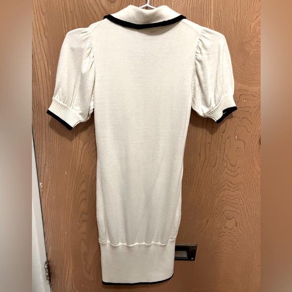 Knit collared dress with ruffle and button detail, women’s XS - Picture 2 of 3